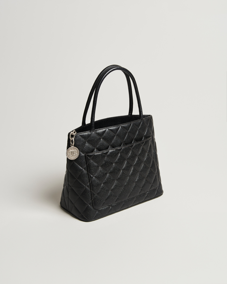 Herre | Chanel Pre-Owned Médallion Tote Bag Black Caviar | Chanel Pre-Owned | Médallion Tote Bag Black Caviar