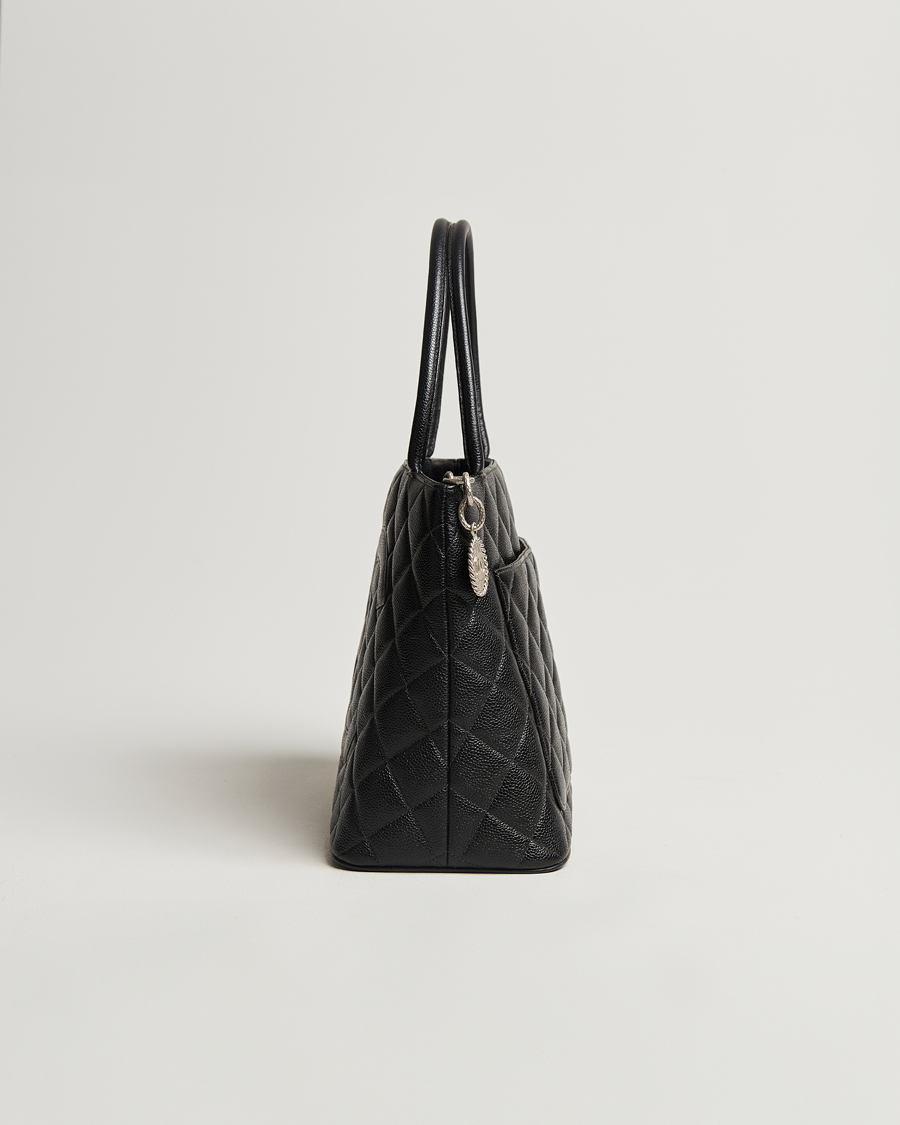 Herre | Chanel Pre-Owned Médallion Tote Bag Black Caviar | Chanel Pre-Owned | Médallion Tote Bag Black Caviar