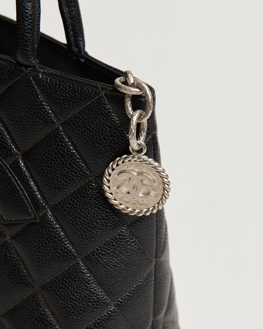 Herre | Chanel Pre-Owned Médallion Tote Bag Black Caviar | Chanel Pre-Owned | Médallion Tote Bag Black Caviar