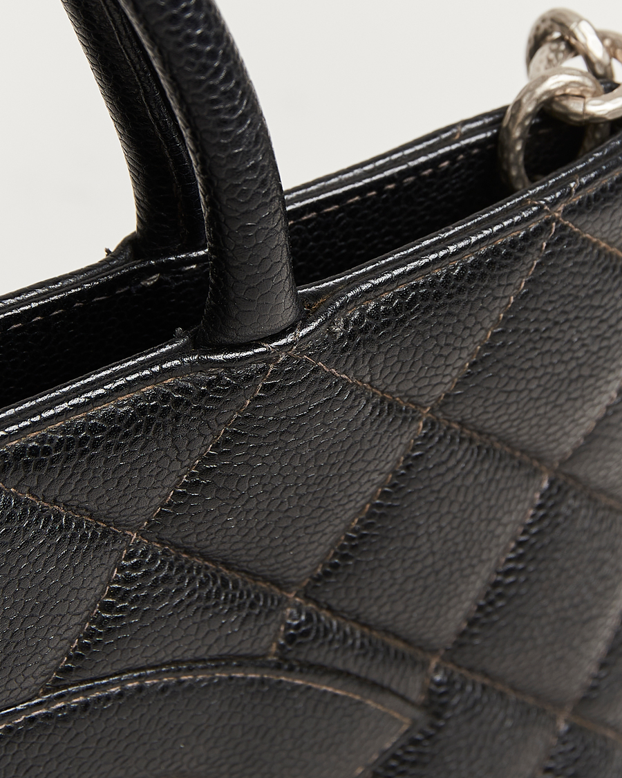 Herre | Chanel Pre-Owned Médallion Tote Bag Black Caviar | Chanel Pre-Owned | Médallion Tote Bag Black Caviar