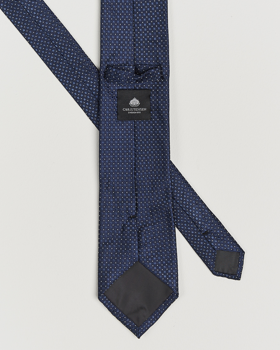 Herre | Amanda Christensen Box Set Silk 8 cm Tie And Pocket Square Navy | Amanda Christensen | Box Set Silk 8 cm Tie And Pocket Square Navy