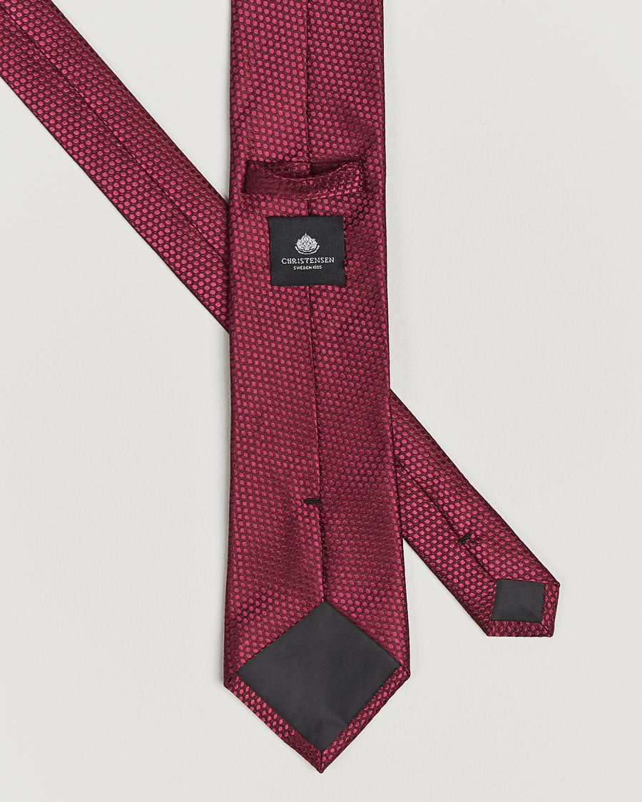 Herre | Amanda Christensen Box Set Silk 8 cm Tie And Pocket Square Bordeaux | Amanda Christensen | Box Set Silk 8 cm Tie And Pocket Square Bordeaux
