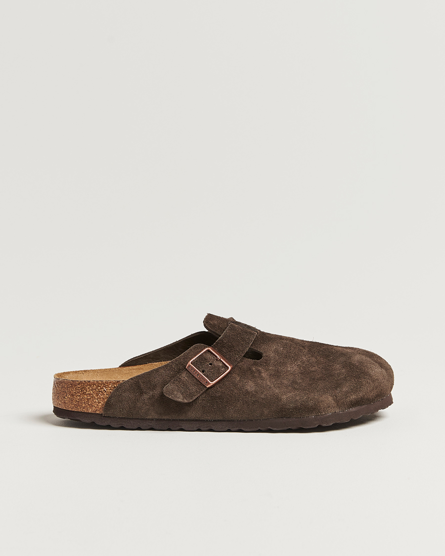 Herre | Sandaler & Hjemmesko | BIRKENSTOCK | Boston Soft Footbed Mocca Suede