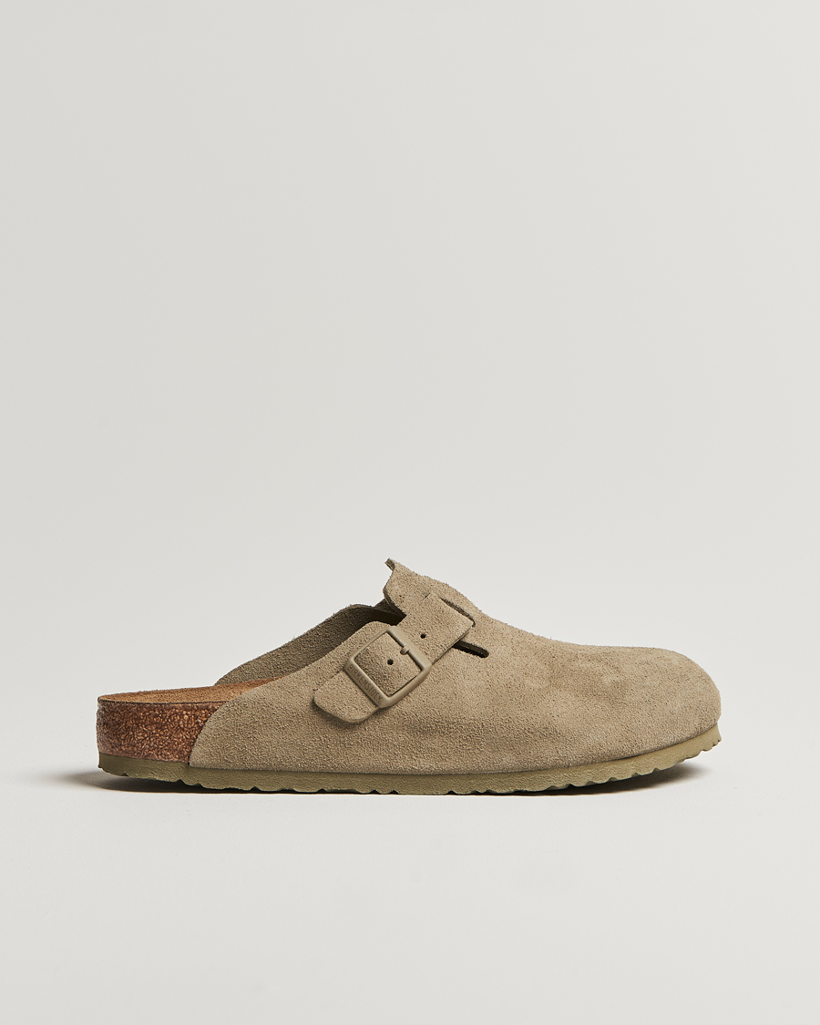 Herre | Sandaler & Hjemmesko | BIRKENSTOCK | Boston Classic Footbed Faded Khaki Suede