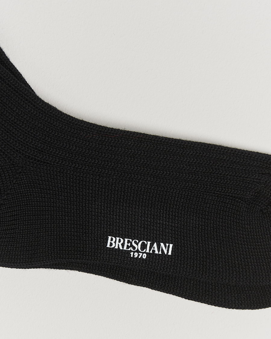 Herre | Undertøj | Bresciani | Heavy Wool Socks Black