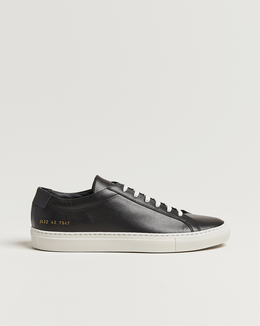 Herre | Common Projects Original Achilles Pebbled Leather Sneaker Black | Common Projects | Original Achilles Pebbled Leather Sneaker Black