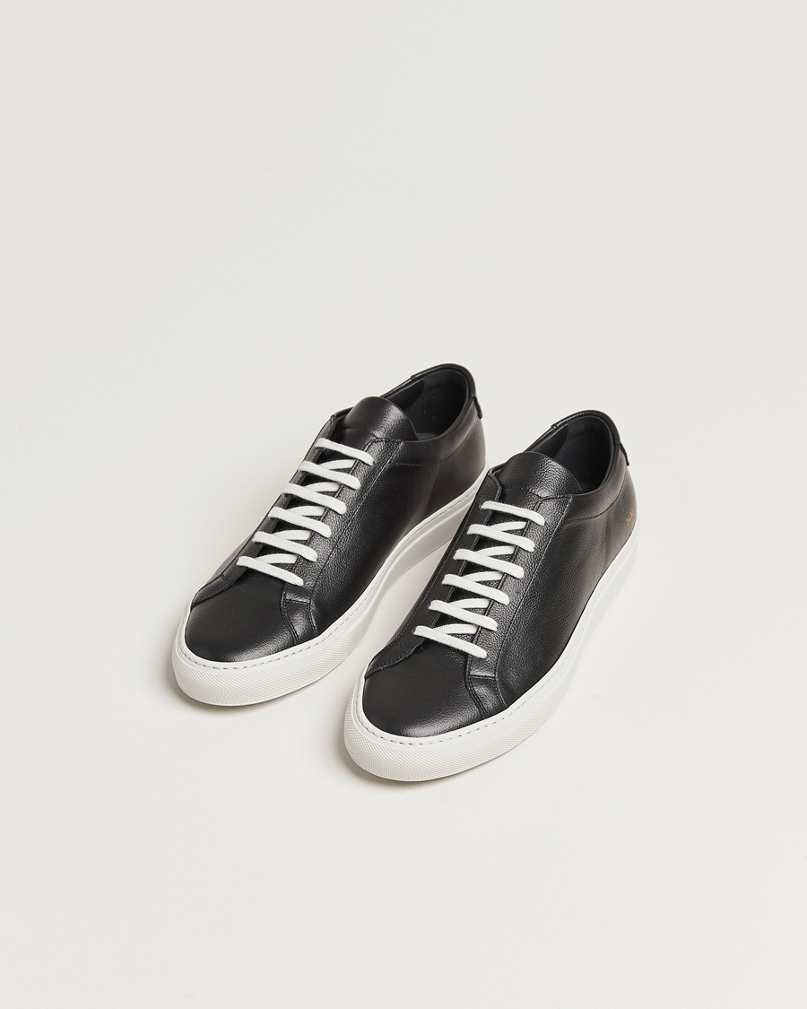 Herre | Common Projects Original Achilles Pebbled Leather Sneaker Black | Common Projects | Original Achilles Pebbled Leather Sneaker Black