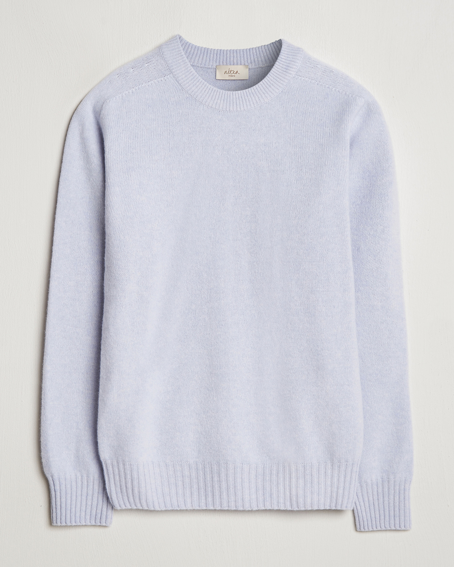 Herre | Trøjer | Altea | Wool/Cashmere Crew Neck Pullover Light Blue