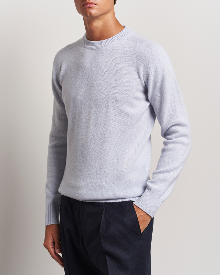 Herre | Trøjer | Altea | Wool/Cashmere Crew Neck Pullover Light Blue