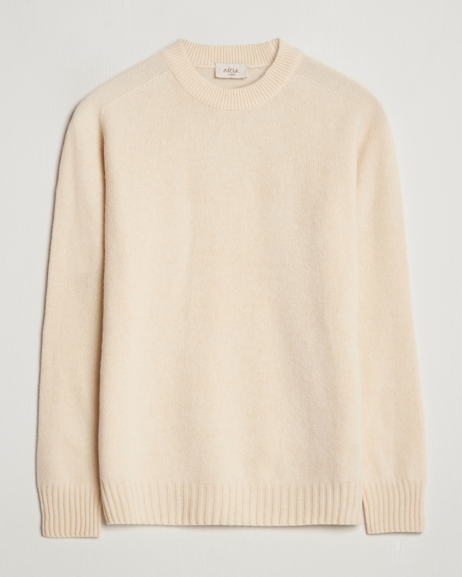 Herre | Trøjer | Altea | Wool/Cashmere Crew Neck Pullover Latte