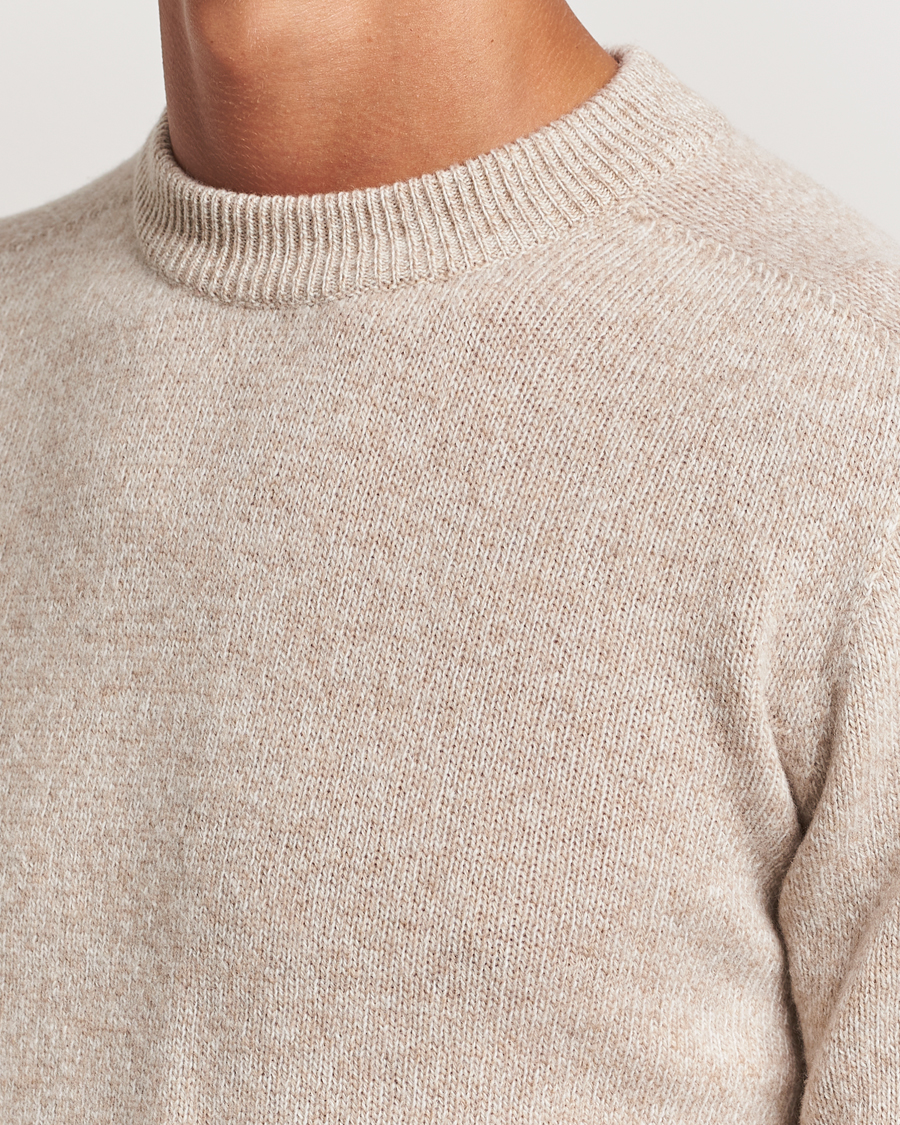 Herre | Trøjer | Altea | Wool/Cashmere Crew Neck Pullover Beige Melange