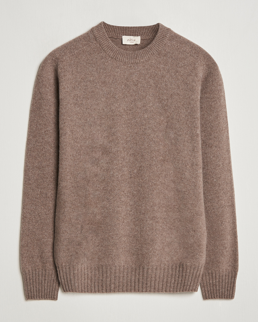 Herre | Trøjer | Altea | Wool/Cashmere Crew Neck Pullover Taupe