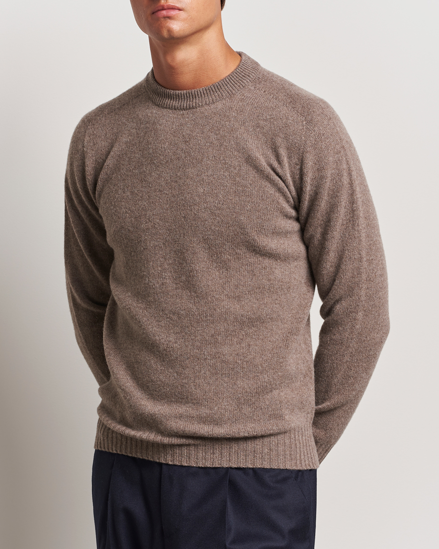 Herre | Trøjer | Altea | Wool/Cashmere Crew Neck Pullover Taupe