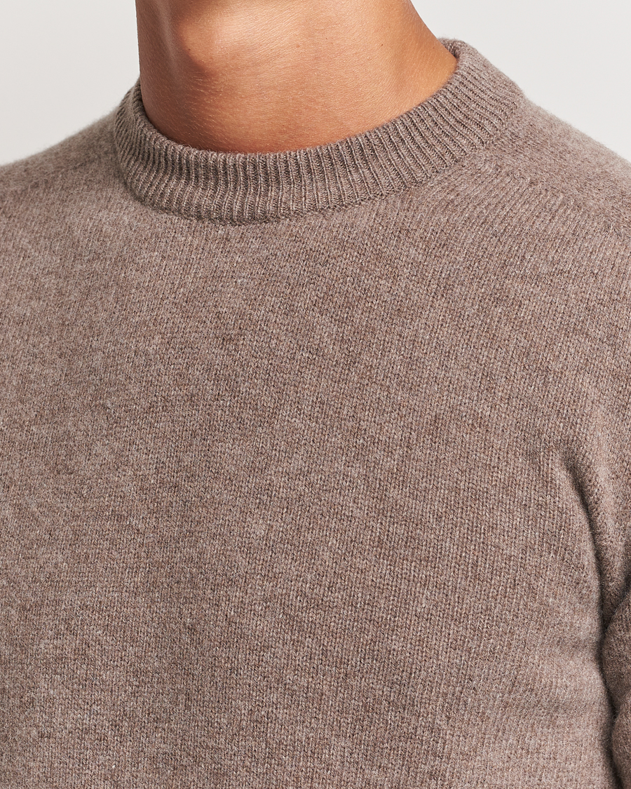 Herre | Trøjer | Altea | Wool/Cashmere Crew Neck Pullover Taupe