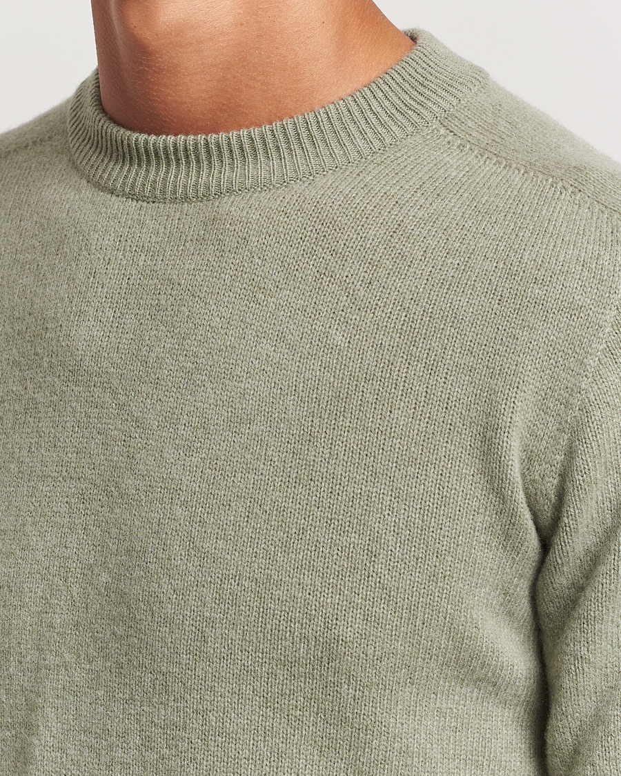 Herre | Trøjer | Altea | Wool/Cashmere Crew Neck Pullover Sage