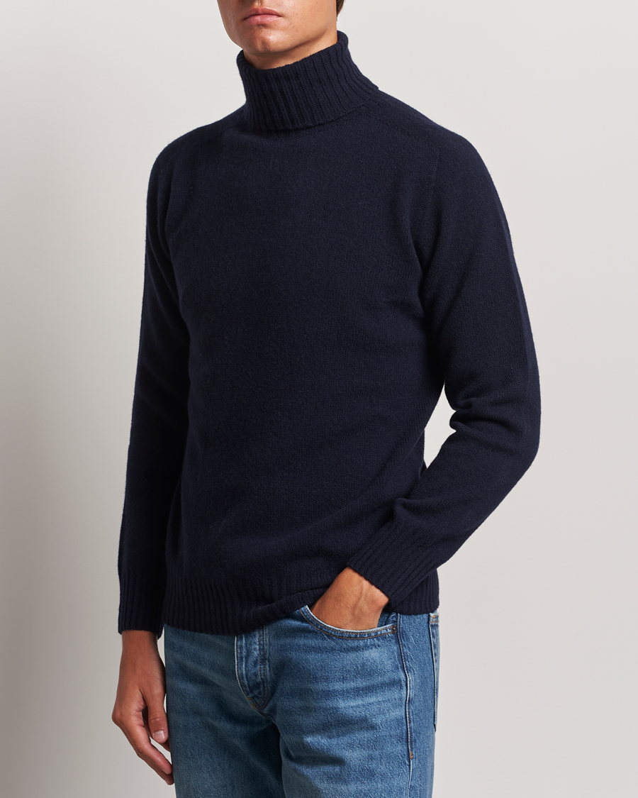Herre | Trøjer | Altea | Wool/Cashmere Rollneck Navy
