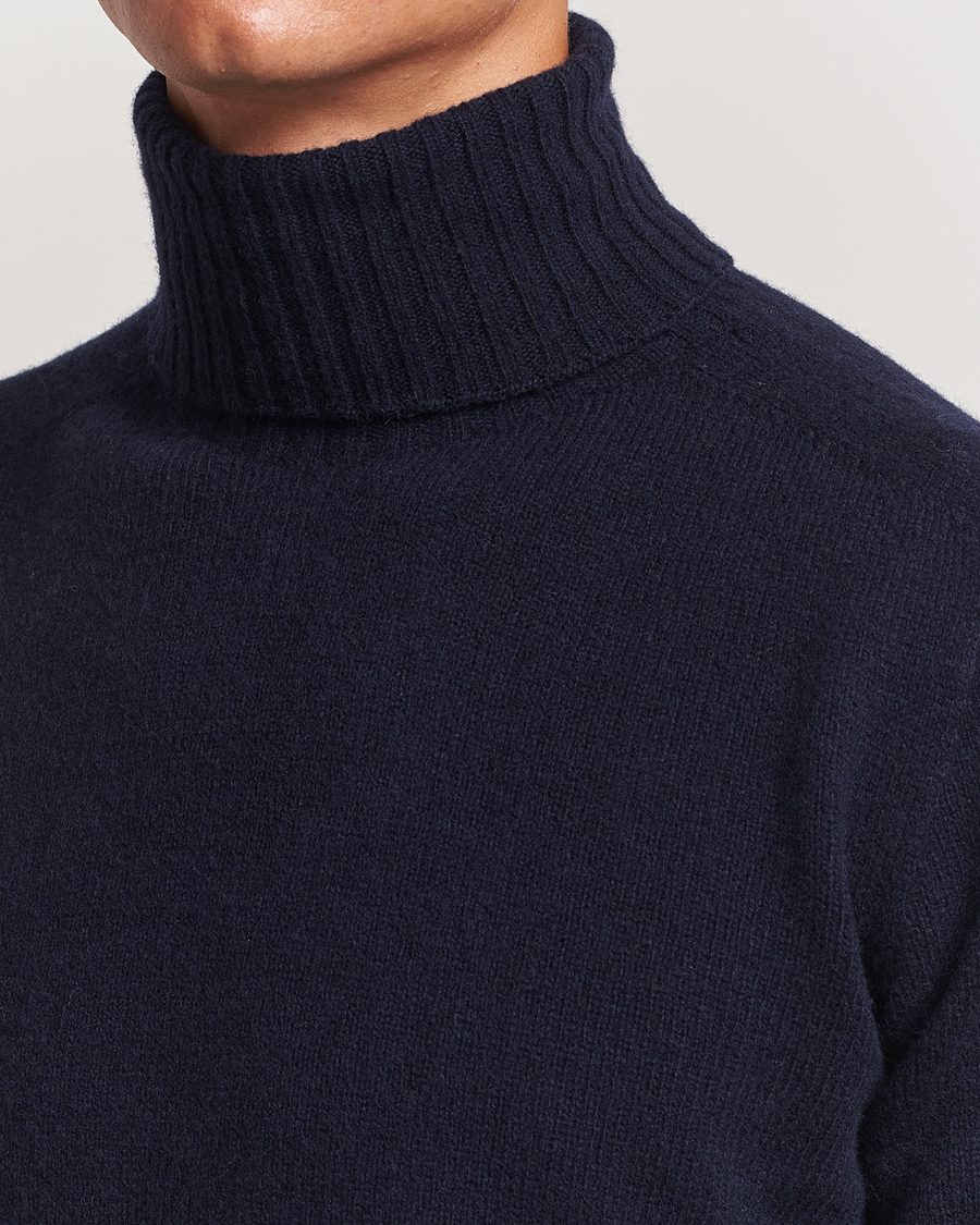 Herre | Trøjer | Altea | Wool/Cashmere Rollneck Navy
