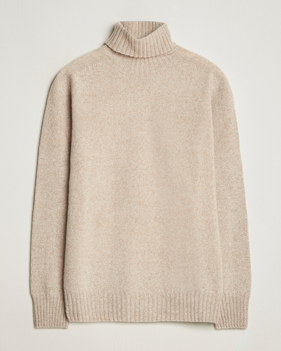 Herre | Trøjer | Altea | Wool/Cashmere Rollneck Beige Melange