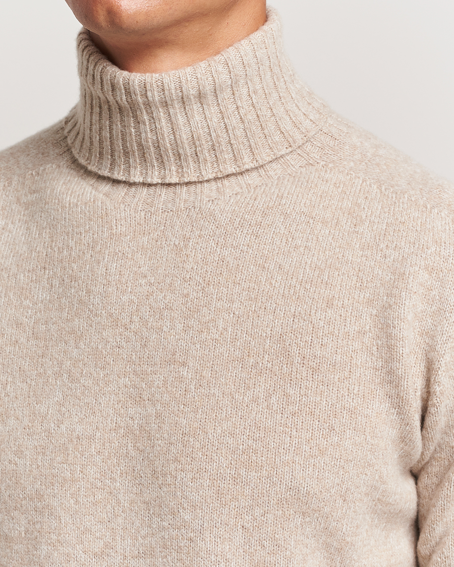 Herre | Trøjer | Altea | Wool/Cashmere Rollneck Beige Melange