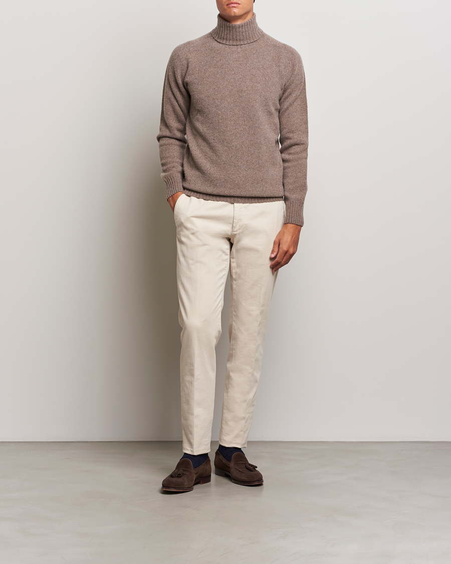 Herre | Trøjer | Altea | Wool/Cashmere Rollneck Taupe