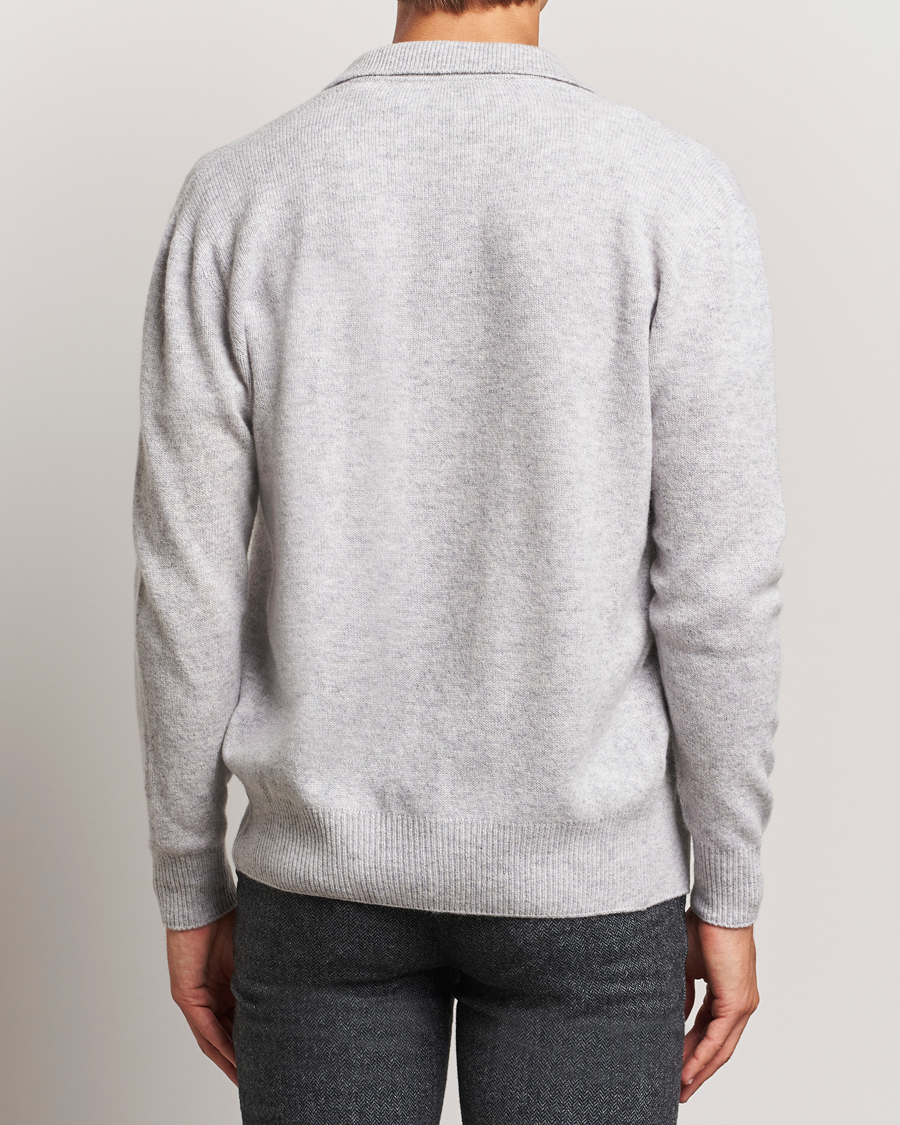 Herre | Trøjer | Altea | Shetland Collared Cardigan Light Grey