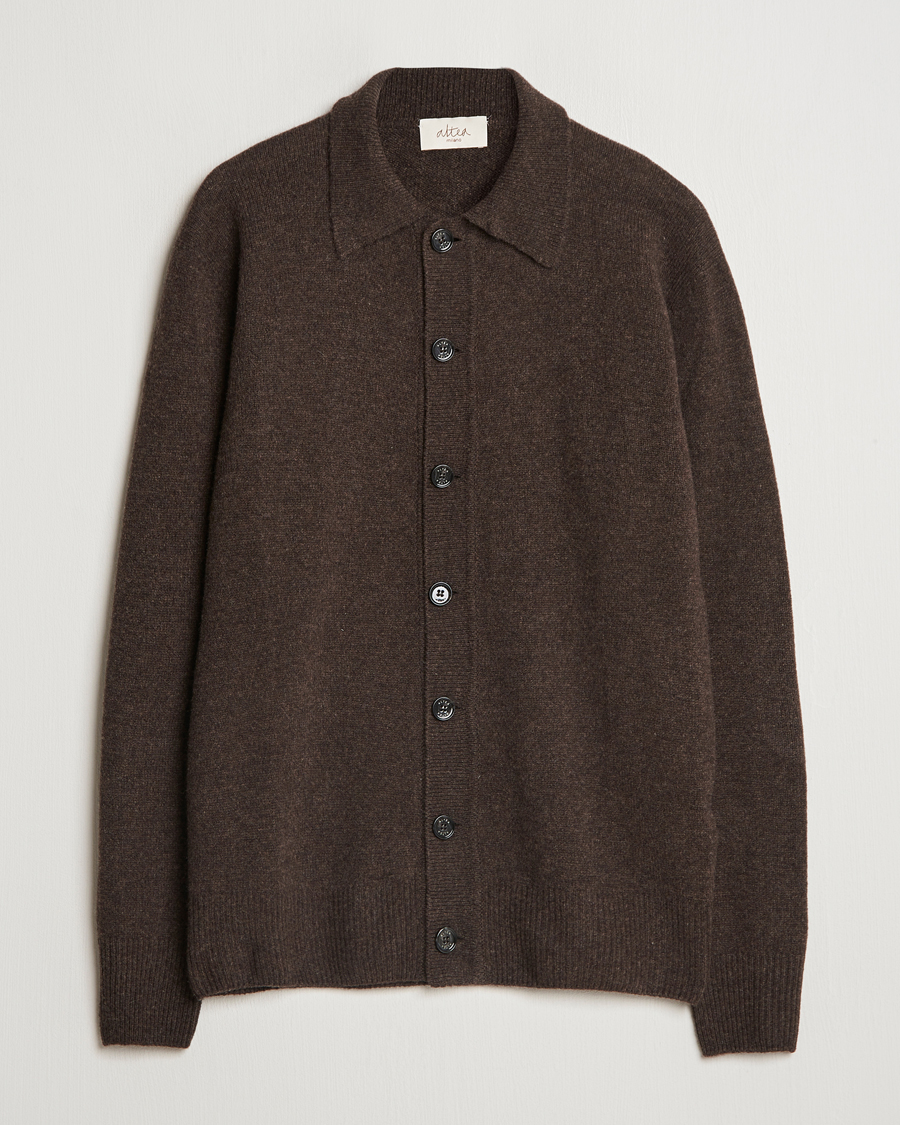 Herre | Trøjer | Altea | Shetland Collared Cardigan Brown