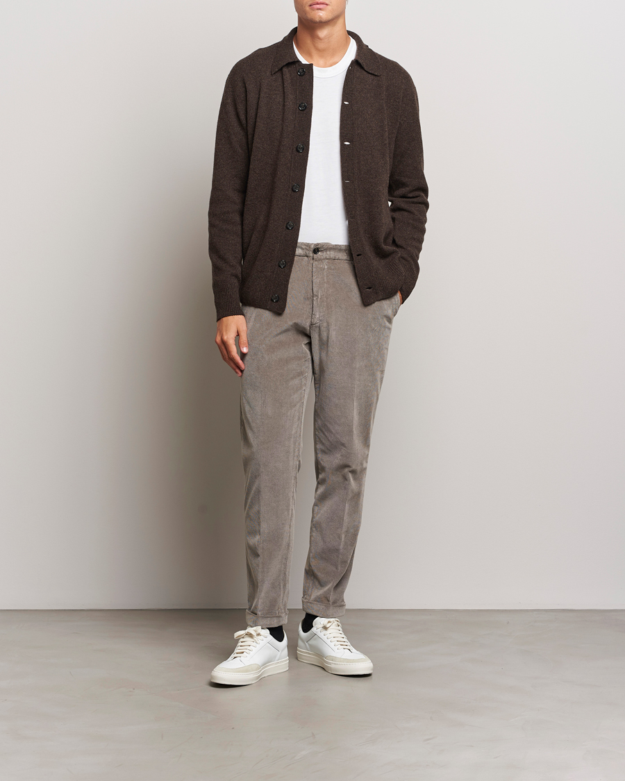 Herre | Trøjer | Altea | Shetland Collared Cardigan Brown