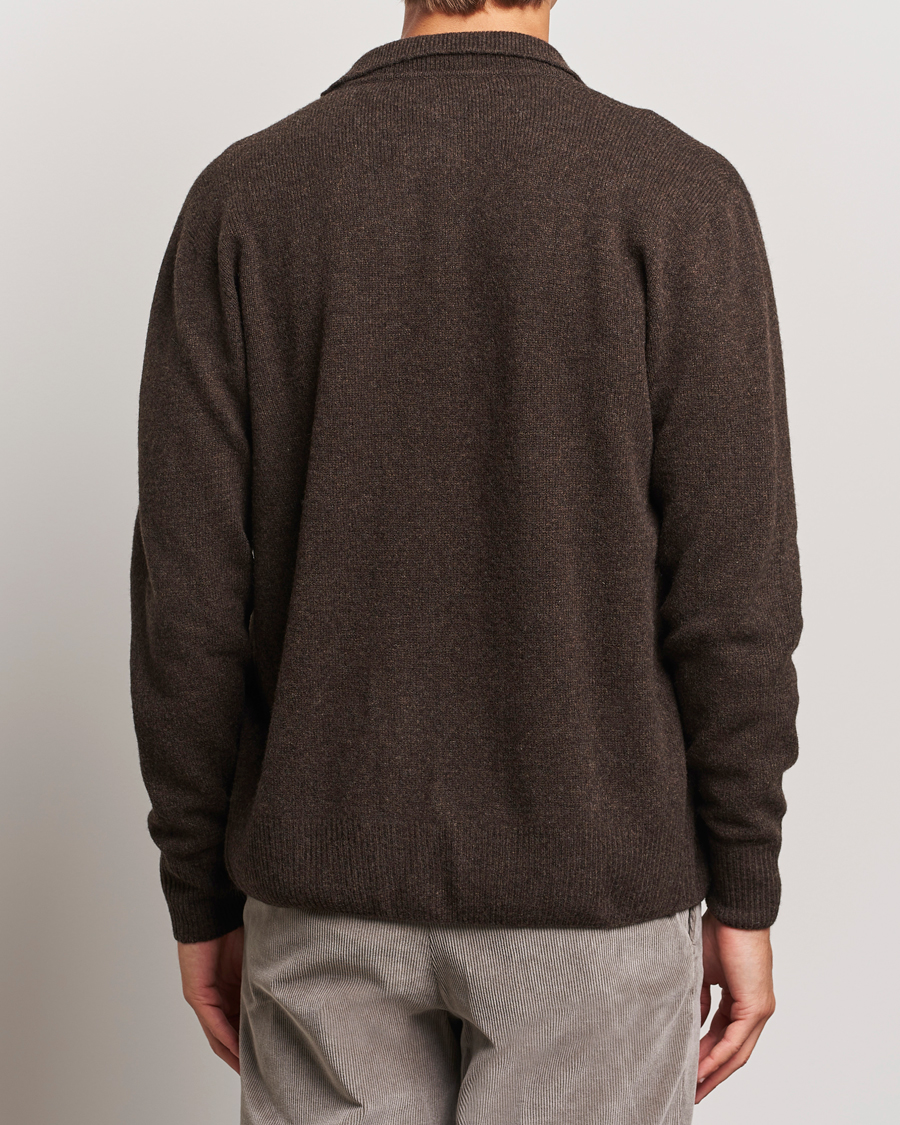 Herre | Trøjer | Altea | Shetland Collared Cardigan Brown