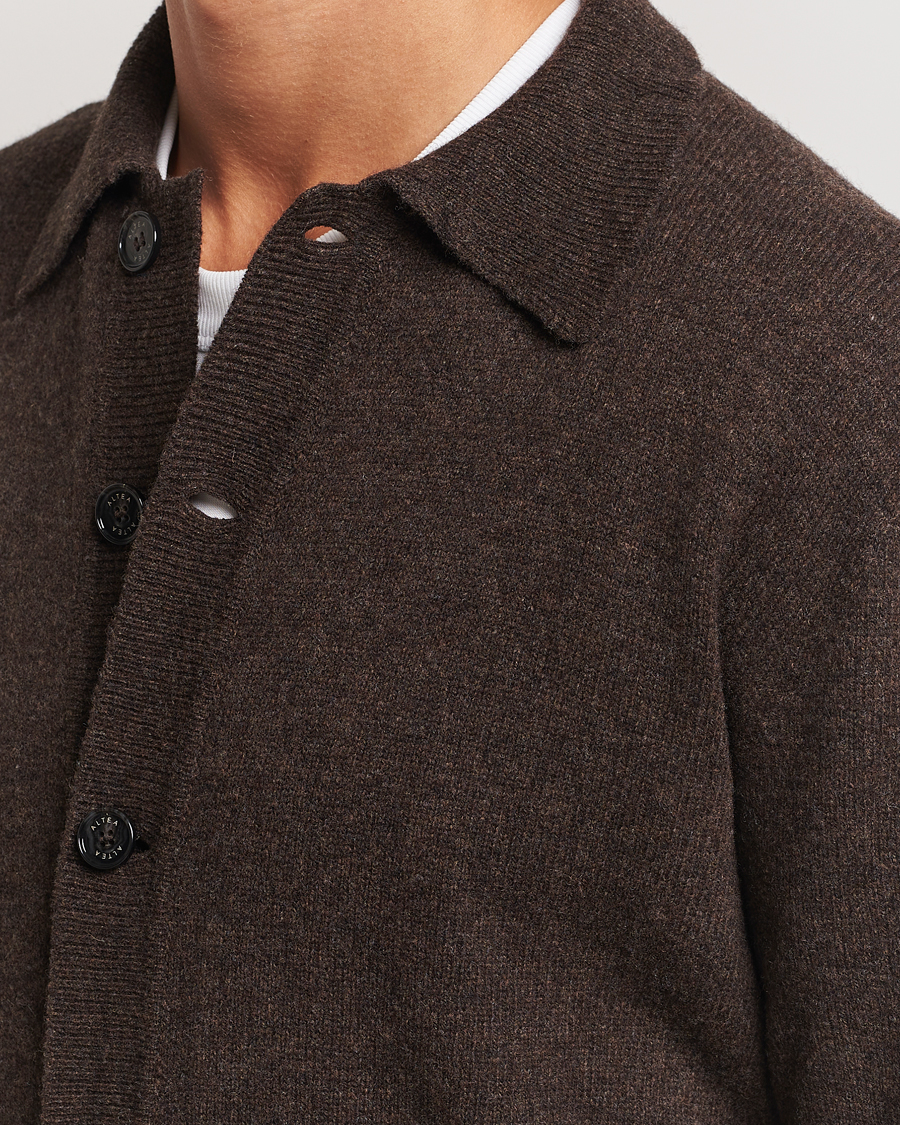 Herre | Trøjer | Altea | Shetland Collared Cardigan Brown