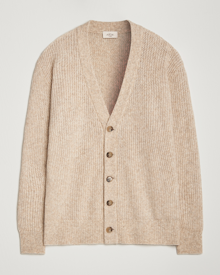 Herre | Trøjer | Altea | Soft Rib Stich Cardigan Cream