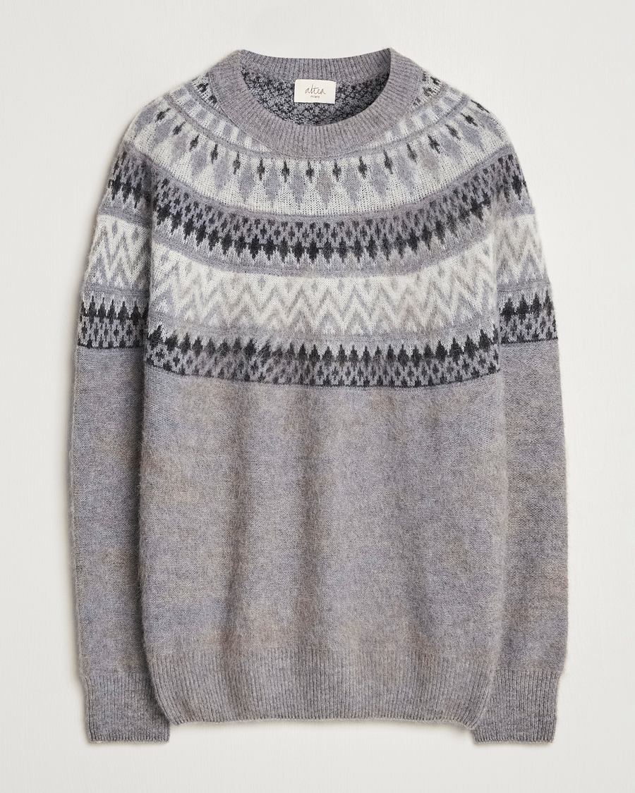 Herre | Trøjer | Altea | Wool/Cashmere Norwegian Sweater Grey