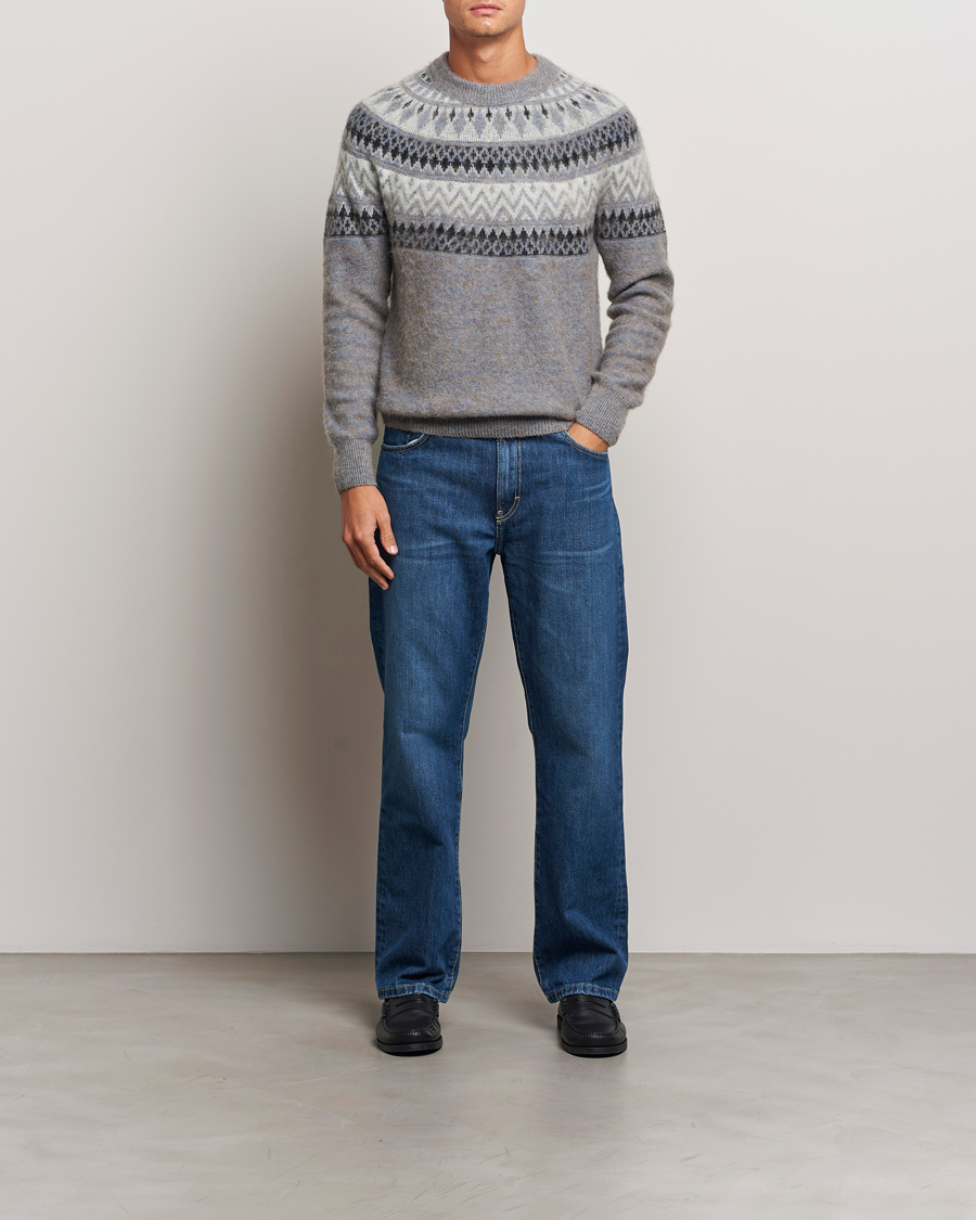 Herre | Trøjer | Altea | Wool/Cashmere Norwegian Sweater Grey