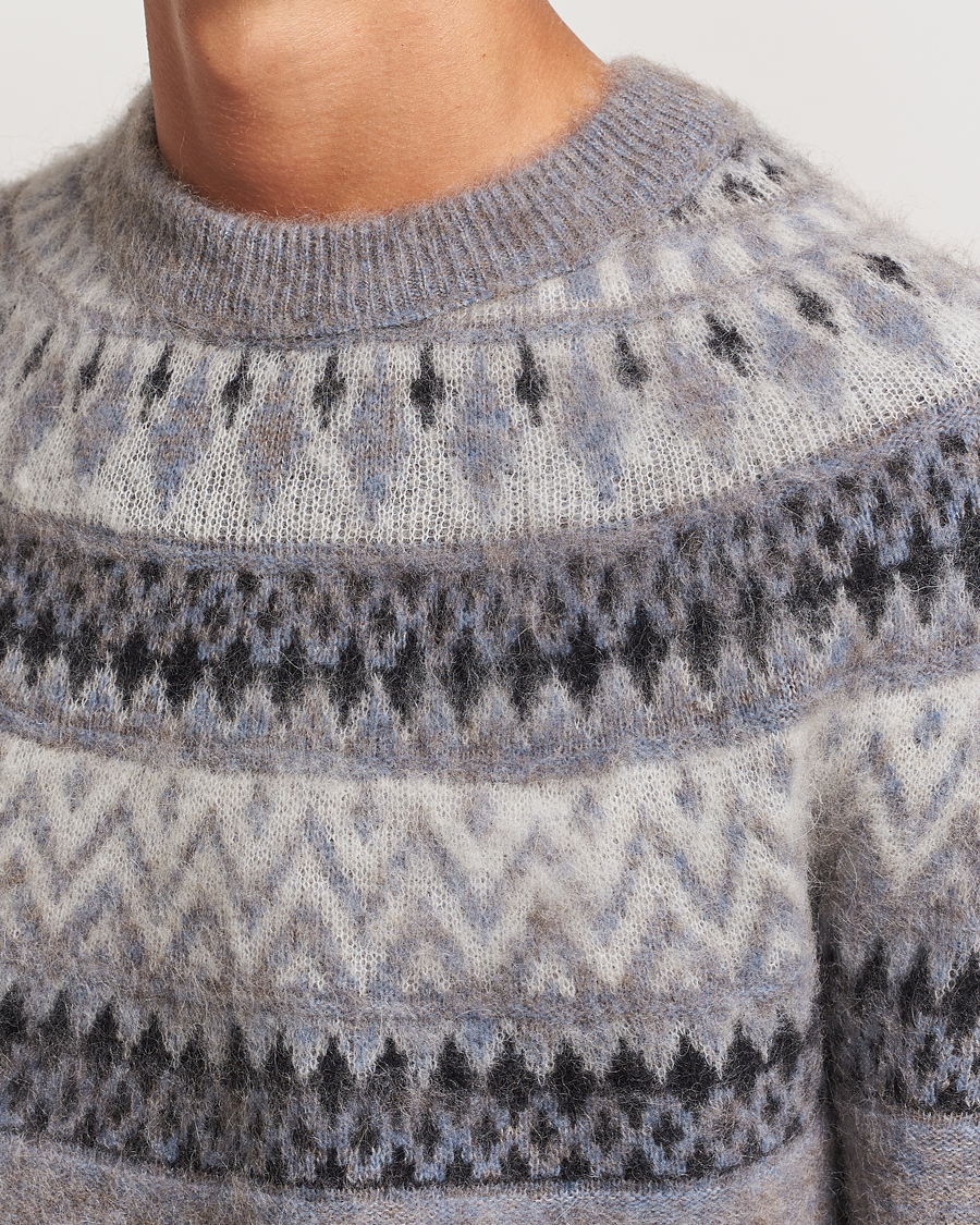 Herre | Trøjer | Altea | Wool/Cashmere Norwegian Sweater Grey