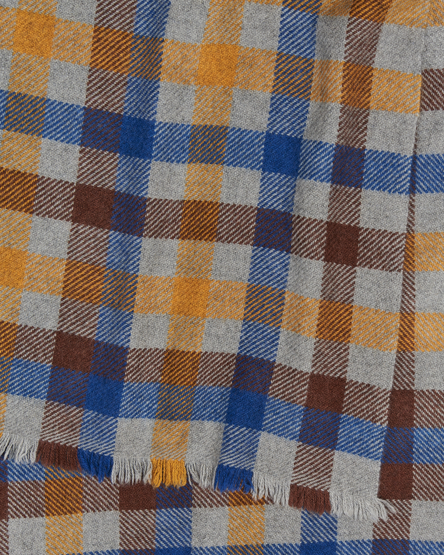 Herre | Altea Check Wool Scarf Yellow/Beige | Altea | Check Wool Scarf Yellow/Beige