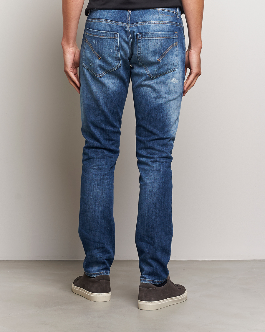 Herre | Jeans | Dondup | George Light Distressed Jeans Medium Blue