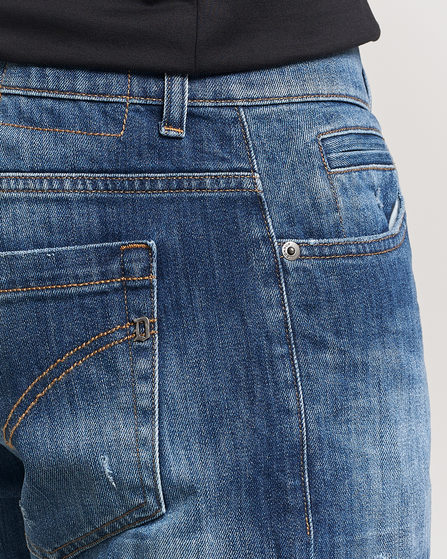 Herre | Jeans | Dondup | George Light Distressed Jeans Medium Blue