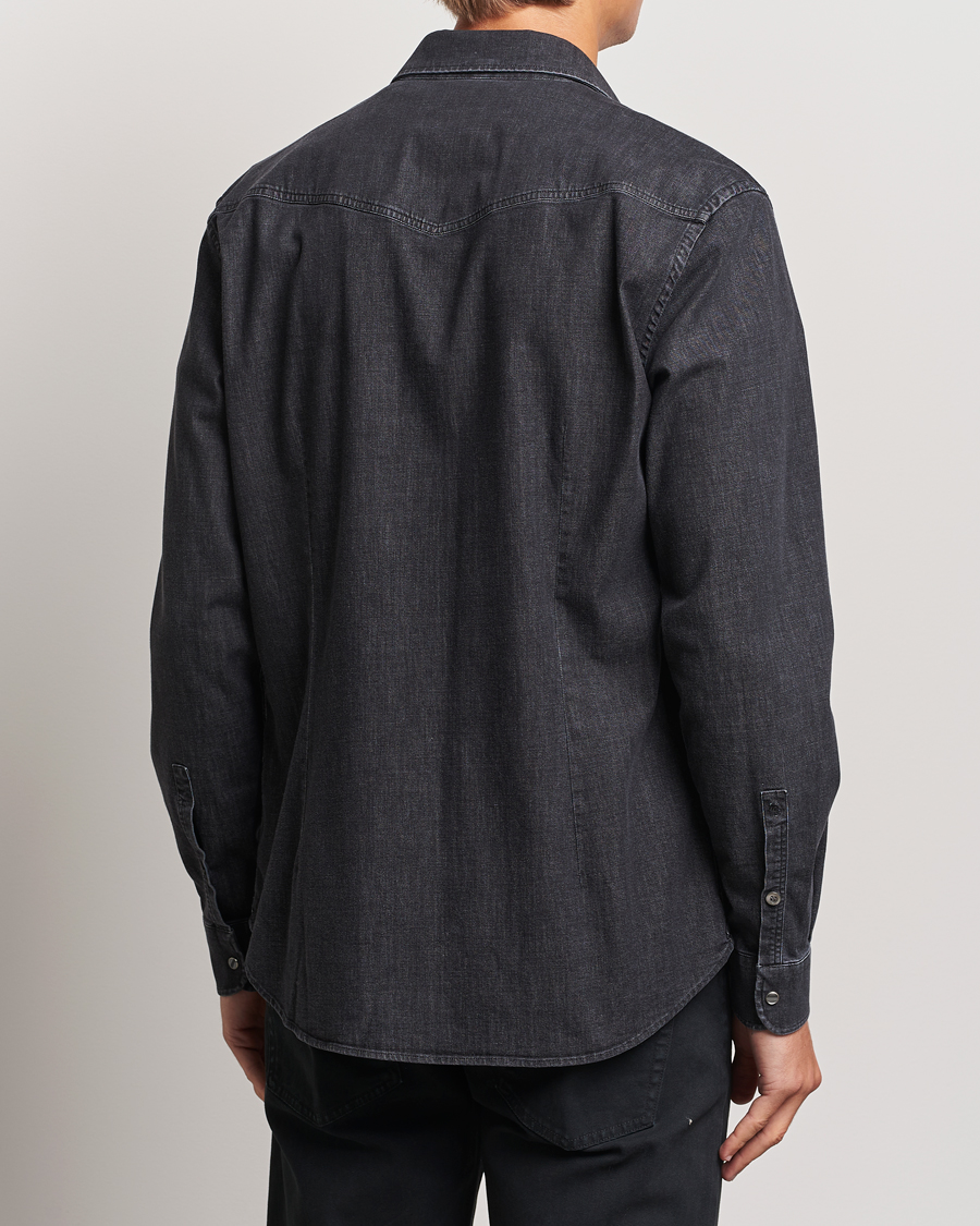 Herre | Skjorter | Dondup | Slim Fit Denim Shirt Washed Black
