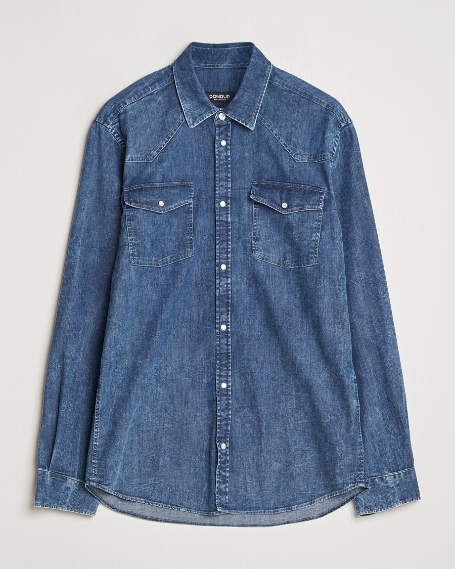 Herre | Skjorter | Dondup | Slim Fit Denim Shirt Medium Blue