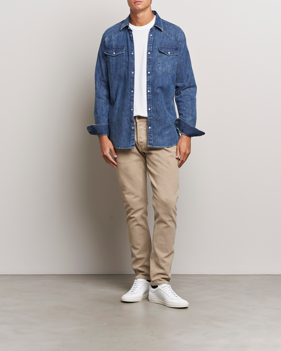Herre | Skjorter | Dondup | Slim Fit Denim Shirt Medium Blue