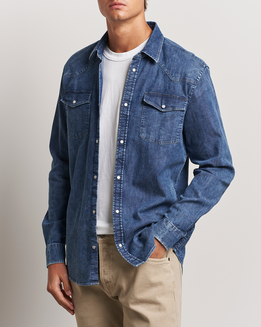 Herre | Skjorter | Dondup | Slim Fit Denim Shirt Medium Blue