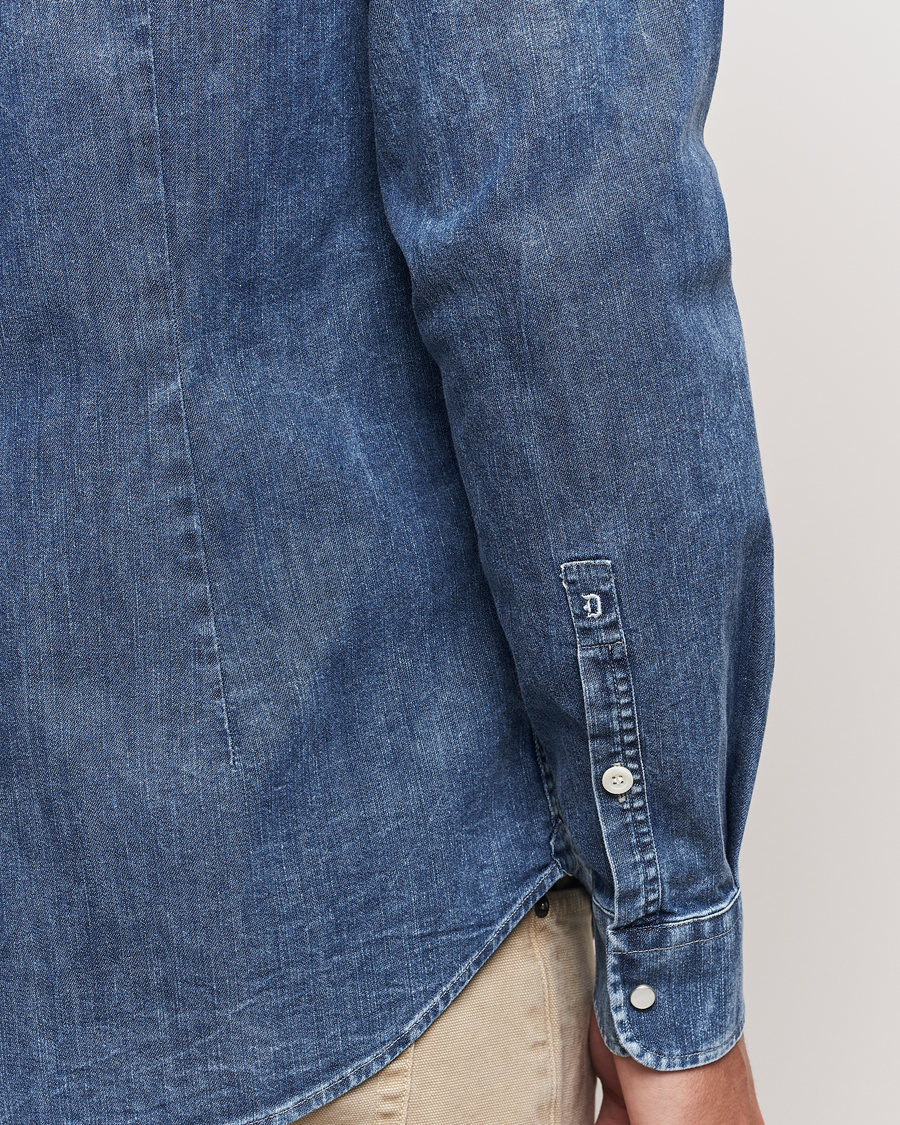Herre | Skjorter | Dondup | Slim Fit Denim Shirt Medium Blue