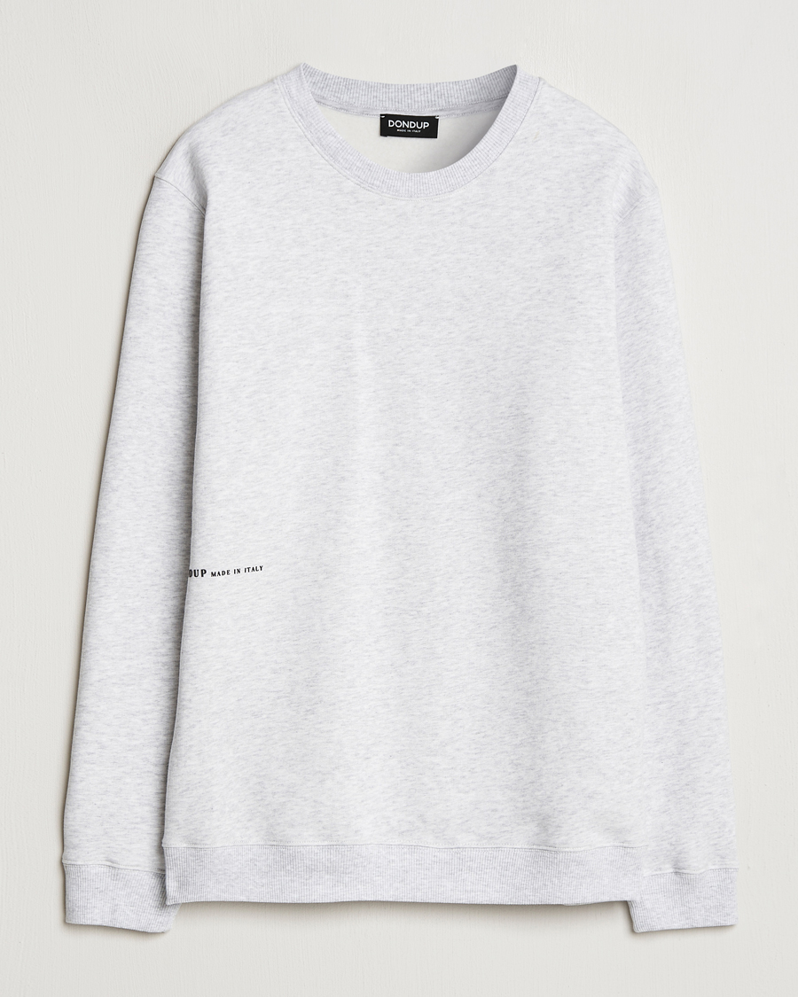 Herre | Trøjer | Dondup | Logo Crew Neck Sweatshirt Grey Melange
