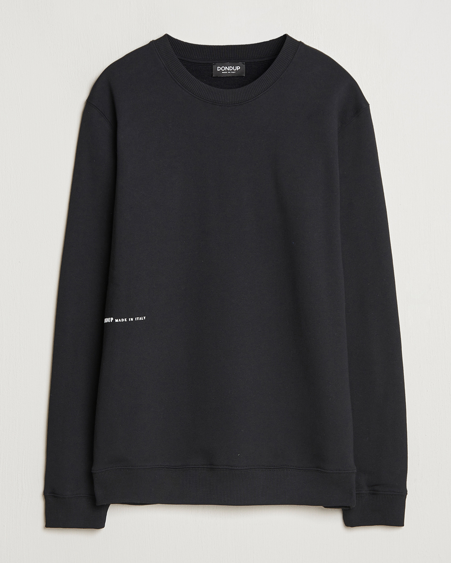 Herre | Trøjer | Dondup | Logo Crew Neck Sweatshirt Black