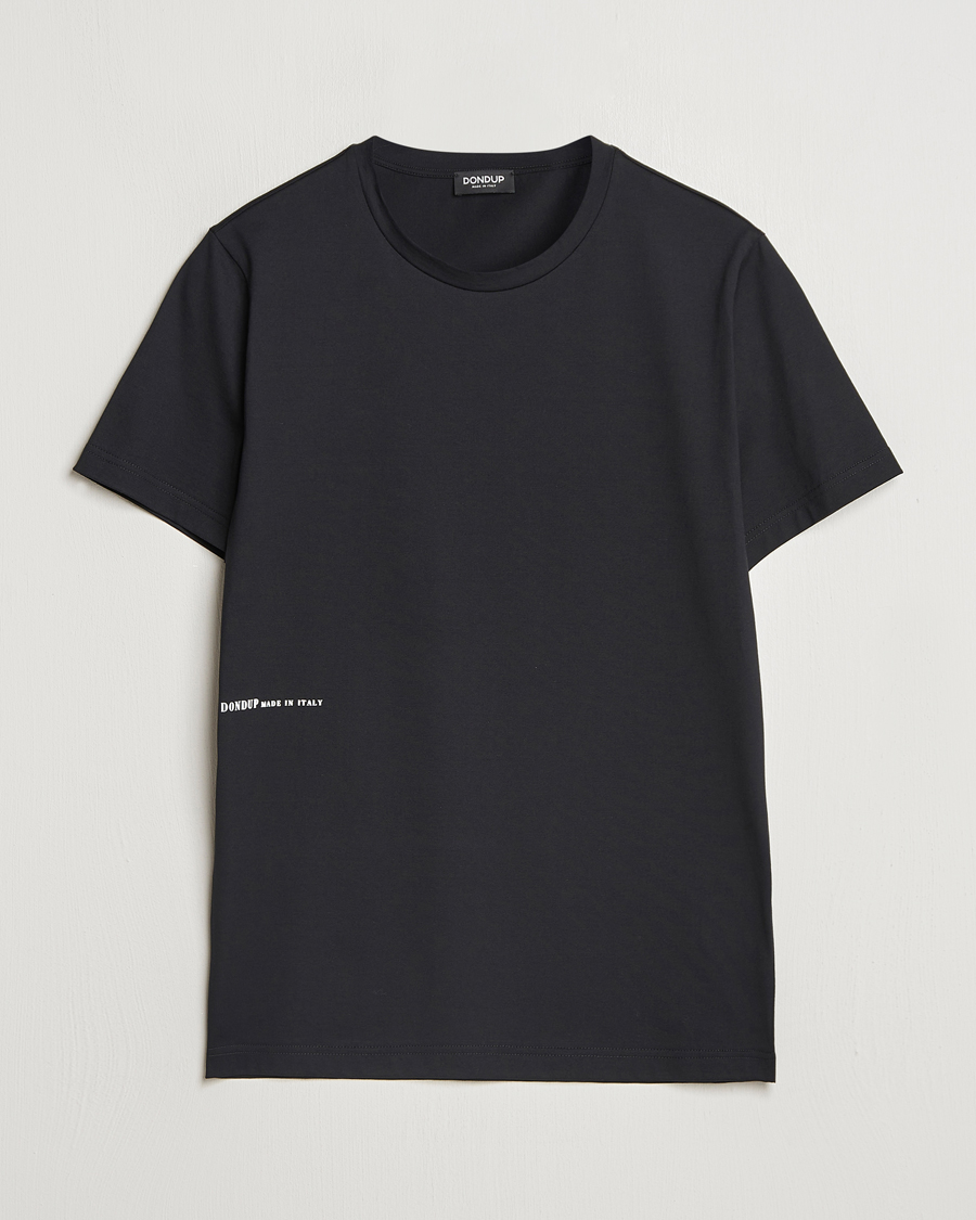 Herre | T-Shirts | Dondup | Logo Crew Neck T-Shirt Black
