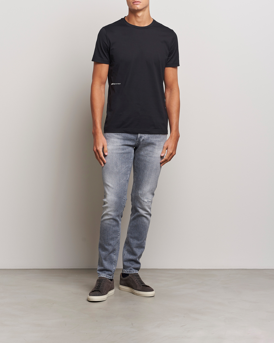 Herre | T-Shirts | Dondup | Logo Crew Neck T-Shirt Black