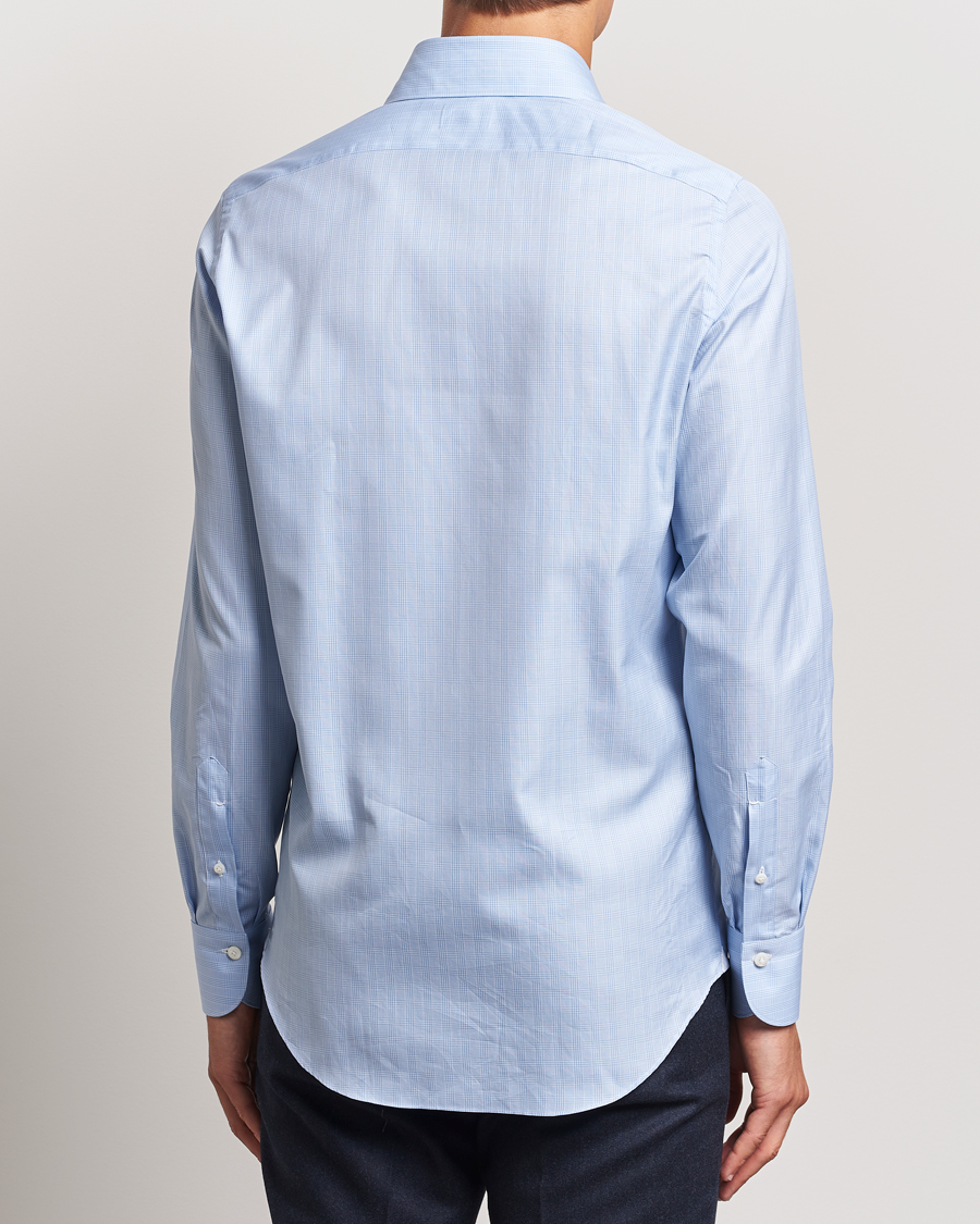 Herre | Skjorter | Finamore Napoli | Milano Slim Giza 170 Dress Shirt Blue Check