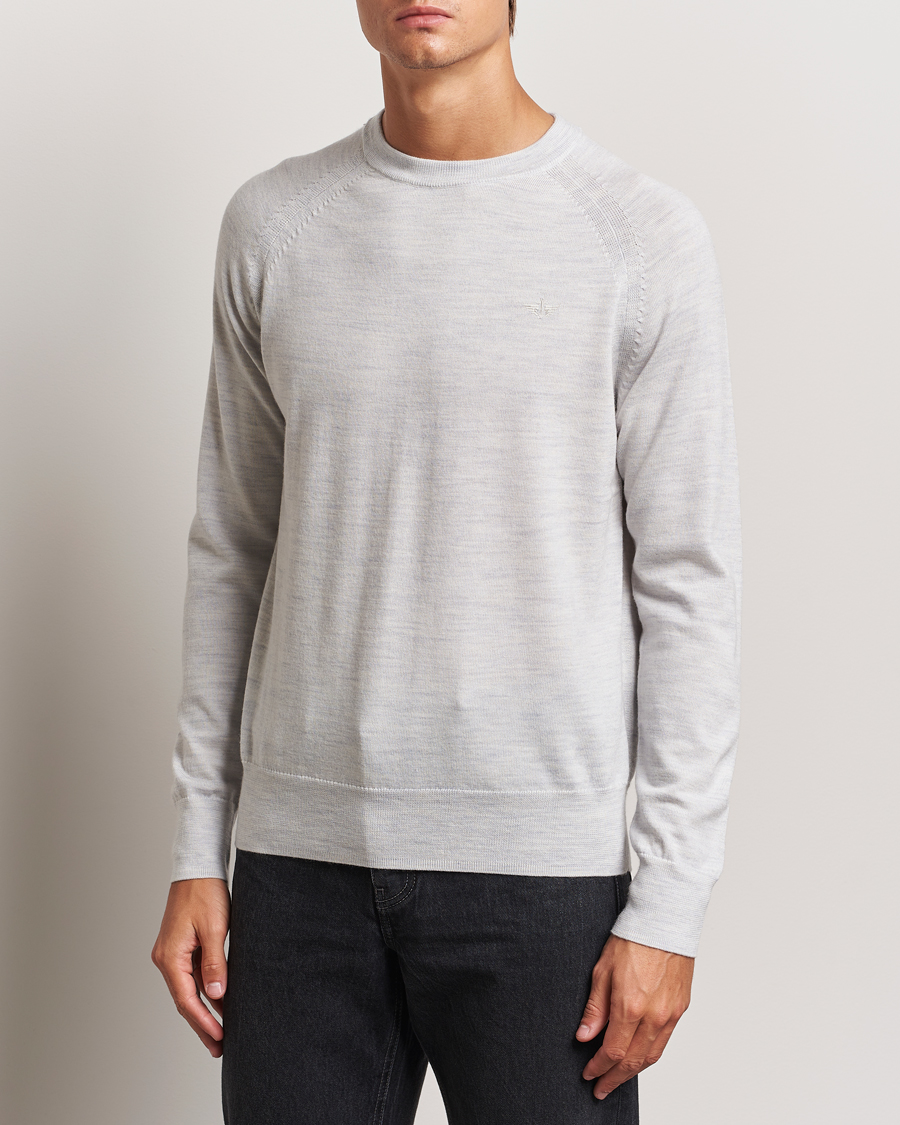 Herre | Trøjer | Dockers | Washable Merino Crewneck Light Grey