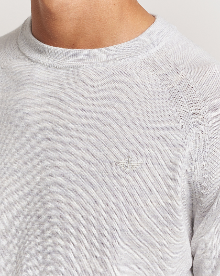 Herre | Trøjer | Dockers | Washable Merino Crewneck Light Grey