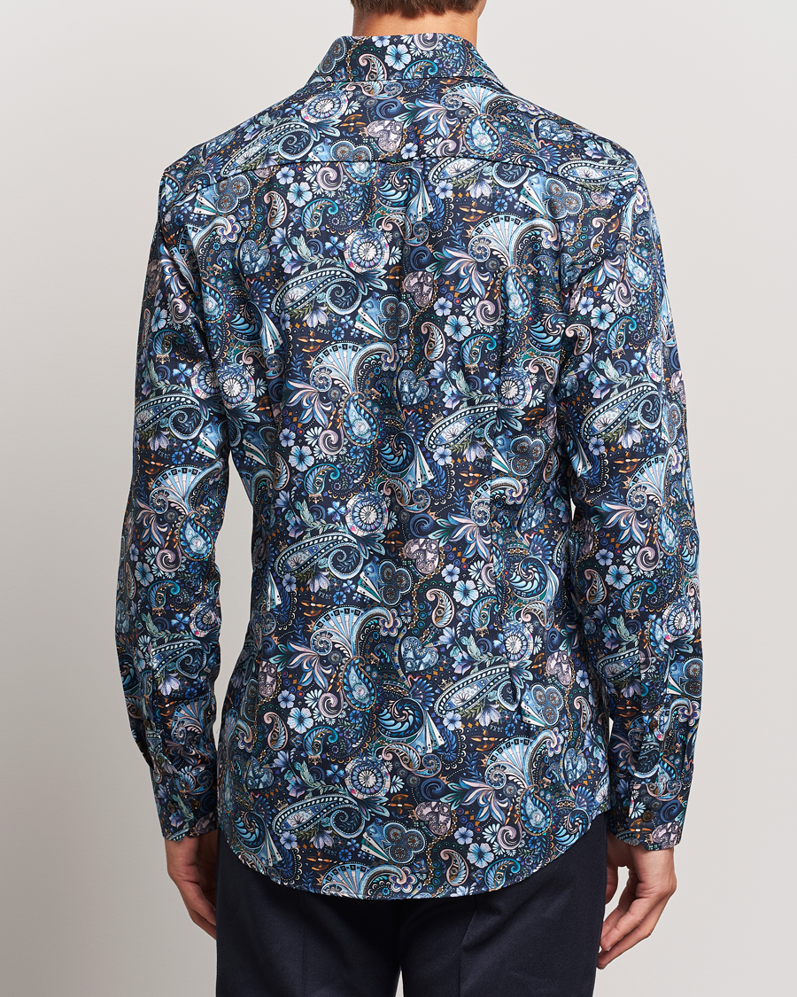 Herre | Skjorter | Eton | Slim Fit Signature Twill Printed Shirt Navy