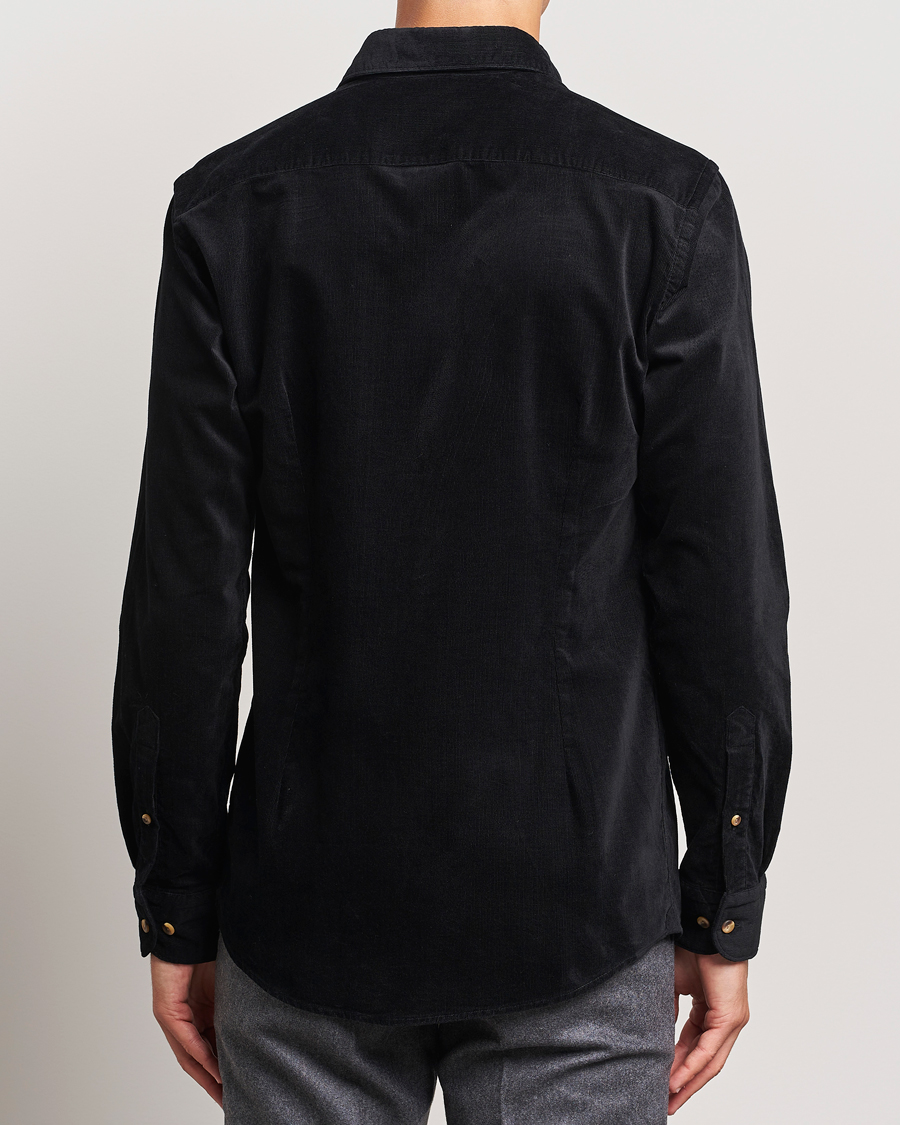 Herre | Skjorter | Eton | Slim Fit Fine Wale Corduroy Shirt Black